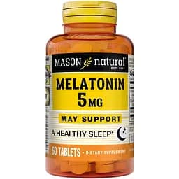 Натуральная добавка Mason Natural Melatonin 5 mg, 60 таблеток