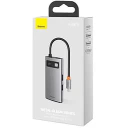 Перехідник HUB Baseus Metal Gleam Series 4-in-1 Type-C (CAHUB-CY) Gray - мініатюра 4