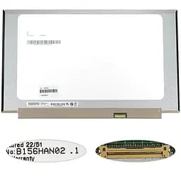 Матриця 15.6" B156HAN02.1 H/W VA 1920х1080, 30pineDP, IPS, LED, SLIM без планок та вушок, матова, роз'єм праворуч внизу для ноутбука