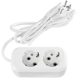 Мережевий подовжувач Titanum Standart Х2 White із заземленням 3 м (TF-ES216G-3W)