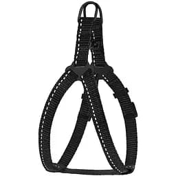Шлея для собак Barksi Active світловідбивна (обхват грудей 24-30 см ширина 1 см) чорна