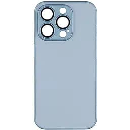 Чохол-накладка скляний матовий із захистом камери Matte AG-Glass iPhone 14 Pro Sierra Blue