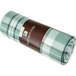 Плед флисовый Home Line Серо-ментоловая клеточка 160х220 см (184812)