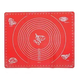 Силіконовий килимок для розкочування тіста 45х64 см, A-plus Червоний 84418