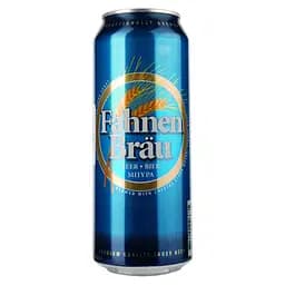 Пиво Fahnen Brau, світле, фільтроване, 4,7%, з/б, 0,5 л
