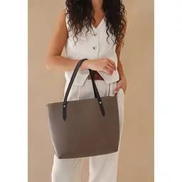 Шкіряний шопер Walker Mini темно-бежева краст