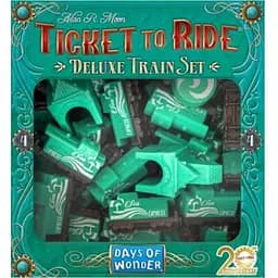 Аксесуар Days of Wonder Промонабір для гри Квиток на потяг 4 зелений Ticket to Ride 20th Anniversary Deluxe Train Set (DOWTTRTS4)