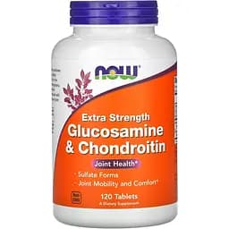 Глюкозамин и хондроитин Now Foods Glucosamine & Chondroitin экстра сила 120 таблеток