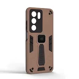 Чехол для Realme C73 5G, Proover, коричневый, с подставкой и магнитом, противоударный, ударопрочный, бронированный, панель-накладка, защита всего корпуса, термополиуретан (TPU) + поликарбонат (PC), ArmorStandart (ARM86770) - мініатюра 2