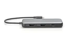 Digitus Док-станція DIGITUS USB-C > 2xHDMI/2xUSB-A/USB-C/SD/MicroSD/RJ54 - мініатюра 3