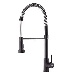 Змішувач для кухні з виливом пружина Mixxus Premium Spring 017 Black MI6951 Чорний матовий