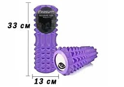 Масажний ролик EasyFit Grid Roller 33 см v.1.2 Фіолетовий - мініатюра 2
