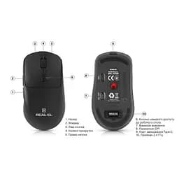 Комп'ютерна мишка Real-El RM-355W Wireless Black (EL123200054) - мініатюра 10