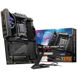 Материнская плата AM5 MSI MPG X870E CARBON WIFI, X870E, 4xDDR5, Int.Video (CPU), 4xSATA3, 4xM.2, 2xPCI-E 5.0x16, 1xPCI-E 4.0x16, ALC40 8126 5G + Realtek 8125 2.5G, HDMI/2xType-C, ATX