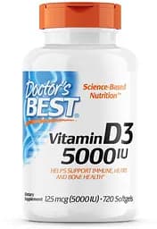 Вітаміни та мінерали Doctor's Best Vitamin D3 5000 IU, 720 капсул