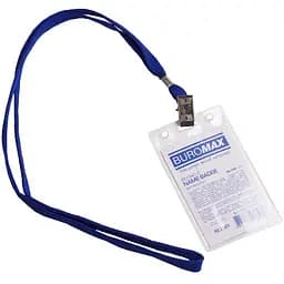 Бейдж-ідентифікатор Buromax вертикальний зі шнурком 64х108 мм (BM.5413)