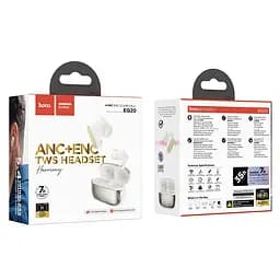 Навушники бездротові Hoco EQ20 Rhyme true wireless ANC+ENC noise Червоний BT headset білий - мініатюра 2