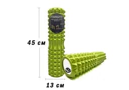 Масажний ролик EasyFit Grid Roller 45 см v.2.2 Салатовий (EF-2028-GN) - мініатюра 3