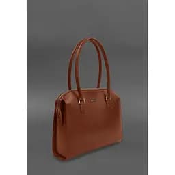 Жіноча шкіряна сумка Business світло-коричневий Краст