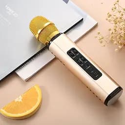 Бездротовий караоке-мікрофон Losso K6 Premium з вбудованим динаміком і Bluetooth Gold (18960) - мініатюра 4