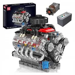 Конструктор двигатель Mould King V8 Chevrolet Chevy LSX454 моторизованный детский мотор шевроле 487 деталей