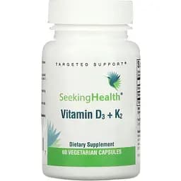 Витамин D3+K2 Seeking Health Vitamin D3+K2 5000 МЕ и 100 мкг 60 вегетарианских капсул