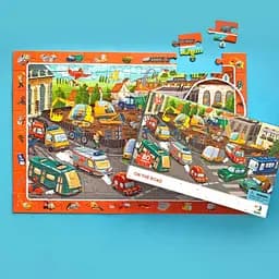 Пазл обсерваційний "Обережно на дорозі" DoDo Toys 300370, 80 елементів - мініатюра 2