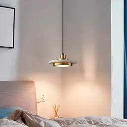 Підвіс Lumina із білим мармуровим плафоном LED в стилі Ар-деко Line.F SC 2/1 WH - мініатюра 5