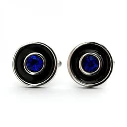 Запонки Круглі З Камінчиком Handmade acs0005842