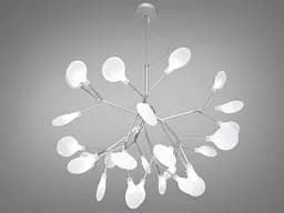 Динамичная, захватывающая, выразительная люстра "Светлячок", 27 ламп, хром