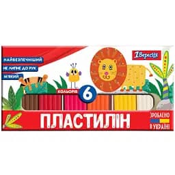 Пластилин 1 Вересня Zoo Land, 6 цветов, 120 г (540512)