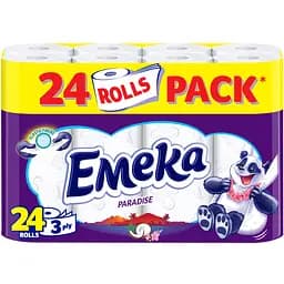 Туалетная бумага Emeka Paradise трехслойная 24 шт.