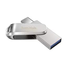 Флеш накопичувач USB 512Gb SanDisk Ultra Dual Luxe, Silver, Type-C / USB 3.2 Gen 1, до 400 МБ/с (SDDDC4-512G-GAM46)