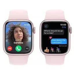 Смарт-годинник Apple Watch Series 9 GPS 41mm Pink Aluminum Case w. Light Pink Sport Band - M/L (MR943) - мініатюра 6