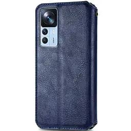 Шкіряний чохол-книжка GETMAN Cubic (PU) для Xiaomi 12T / 12T Pro Синій - мініатюра 2