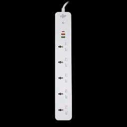 Мережевий фільтр (подовжувач) LogicPower (5x220V-2500W, 1xUSB-38W/PD/QC3.0, 1xType-C 20W, 1xUSB 18W) - мініатюра 2