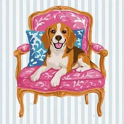 Набір для розпису по номерах "Бігль" Ideyka 40х40 см КНО6781