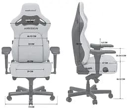 Ігрове крісло Anda Seat Kaiser 4 Size L Black Fabric (AD12YDDC-L-20-B-CF) - мініатюра 14