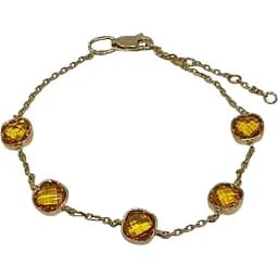 Золотий браслет Імперія золота з кварцом. БС676.10408ЛН