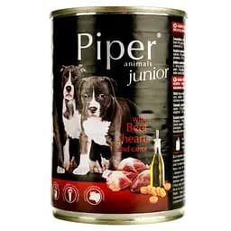 Влажный корм для щенков Dolina Noteci Piper Junior говяжье сердце и морковь 400 г (DN141-301943)
