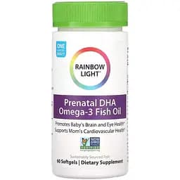 Риб'ячий жир для вагітних Rainbow Light Prenatal DHA 60 капсул (RLT-11332)