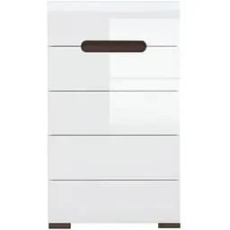 Комод в спальню ВМК Ацтека KOM5S/10/6 N телескопы Белый/Белый глянец (GRB-1485)