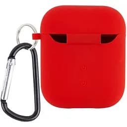 Чохол Silicone Case + Carabine для Apple AirPods Red [34948] - мініатюра 2