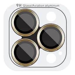 Захисне скло Metal Classic на камеру (у упак.) для Apple iPhone 14 Pro (6.1) / 14 Pro Max (6.7) Золотий / Gold