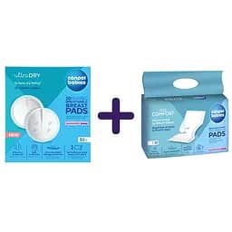 Набор: одноразовые лактационные вкладыши Canpol babies 30 шт. + прокладки послеродовые Canpol Babies быстро впитывающие 10 шт. 