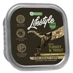 Вологий корм для стерил. котів з індичкою та фореллю Nature's Protection Lifestyle adult with Turkey&Trout 85 г