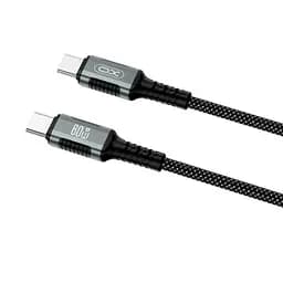 Кабель XO NB-Q267 Magnetic Braided Type-c to Type-c 60W Data Cable 1 м Черный