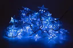 Світлодіодна новорічна гірлянда Devilon зірки IP20 LED 2.4 м 48 л синій (050567) - мініатюра 2