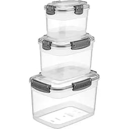 Набор контейнеров для хранения продуктов Freshlife прямоугольные вакуумные 3 шт. 0.6 л, 1.2 л, 2.3 л (D-459-03)