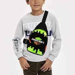 Сумка через плечо детская Minecraft Крипер 29х17 см сумка слинг для мальчика (02074)